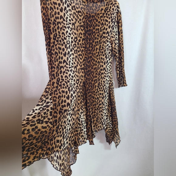 Kaktus sheer leopard print long top- Size large women's- Y2K - Picture 9 of 9